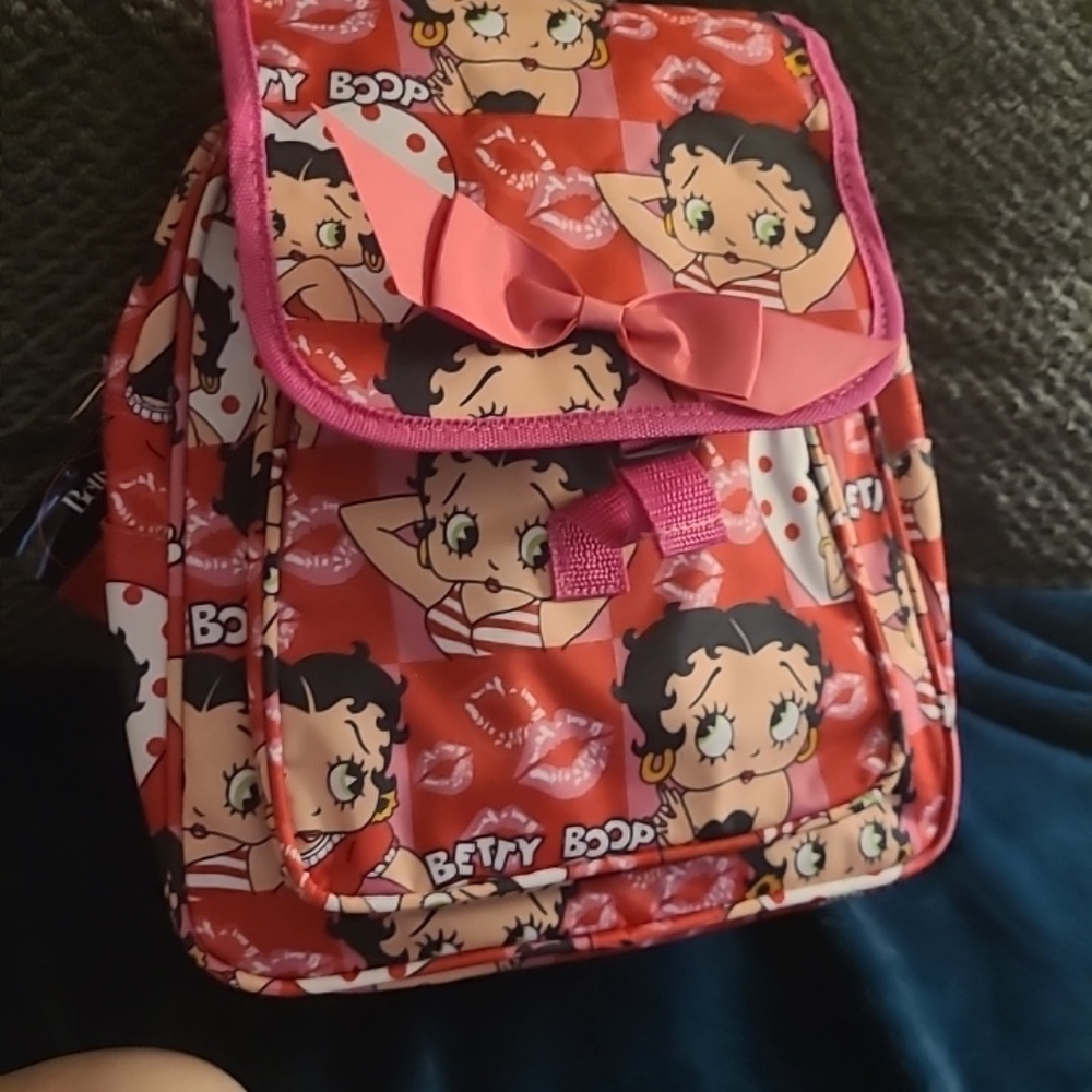 Betty Boop Backpack Spacious 13”x11” Personal Item Carry On Traveling Vacay Camp